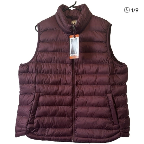 NWT 32 Degrees Women's Puffer Vest - Burgundy - Picture 1 of 5